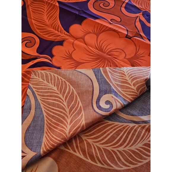 Vintage THC Hawaiian Textiles Fabric Mid Century Abstract Bright Mod 44 X 104 In - Picture 4 of 8